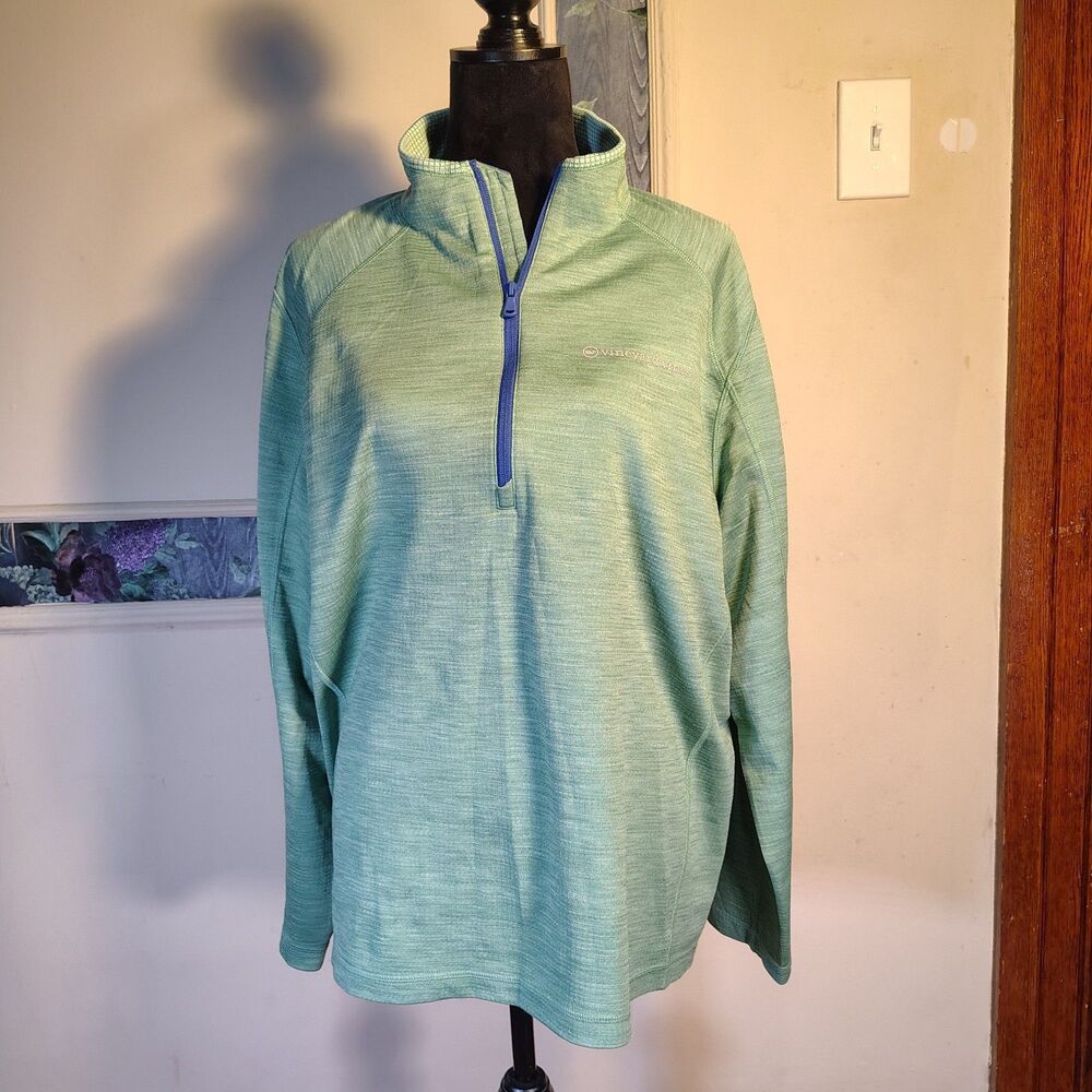 Vineyards Vines Performance Green Quarter Zip Mens Sz XL/T651